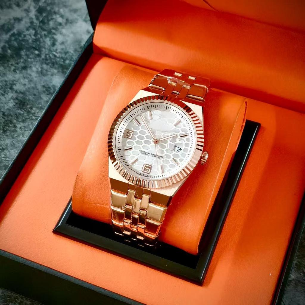 Men's Sport Quartz Watch with Tourbillon Design and Date Display