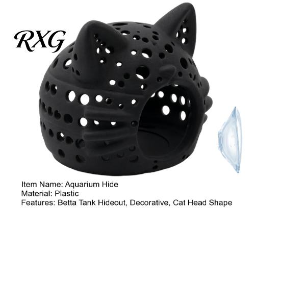 Shrimp Spawning Cave Aquarium Cave, Cat Head Fish Hideout with Suction Small Cup, Decorative for Betta Tanks Tank