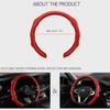 Carbon Fiber Pattern Anti-Slip Leather Steering Wheel Cover for Various Car Models