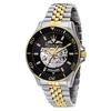 Sfida Two Tone Stainless Steel Skeleton Black Sunray Dial Automatic R8823140010 100M Men's Watch