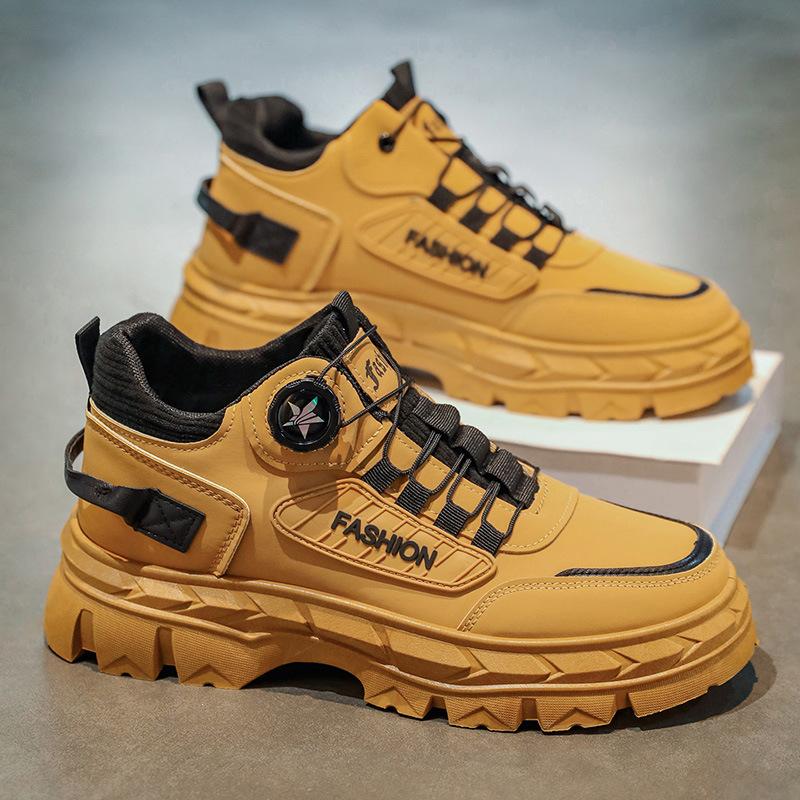 Autumn New High-top Men's Shoes Sports Platform Casual Boots Non-slip Outdoor Martin Boots