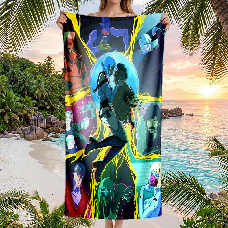 Cyberpunk Fashion Beach Towel: Ideal for Summer Adventures Soft, absorbent and quick drying suitable for swimming and bathing