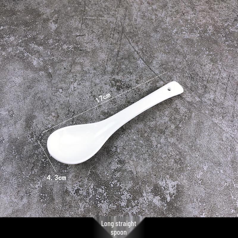 Long Handle Ceramic Spoons (10-Pack)