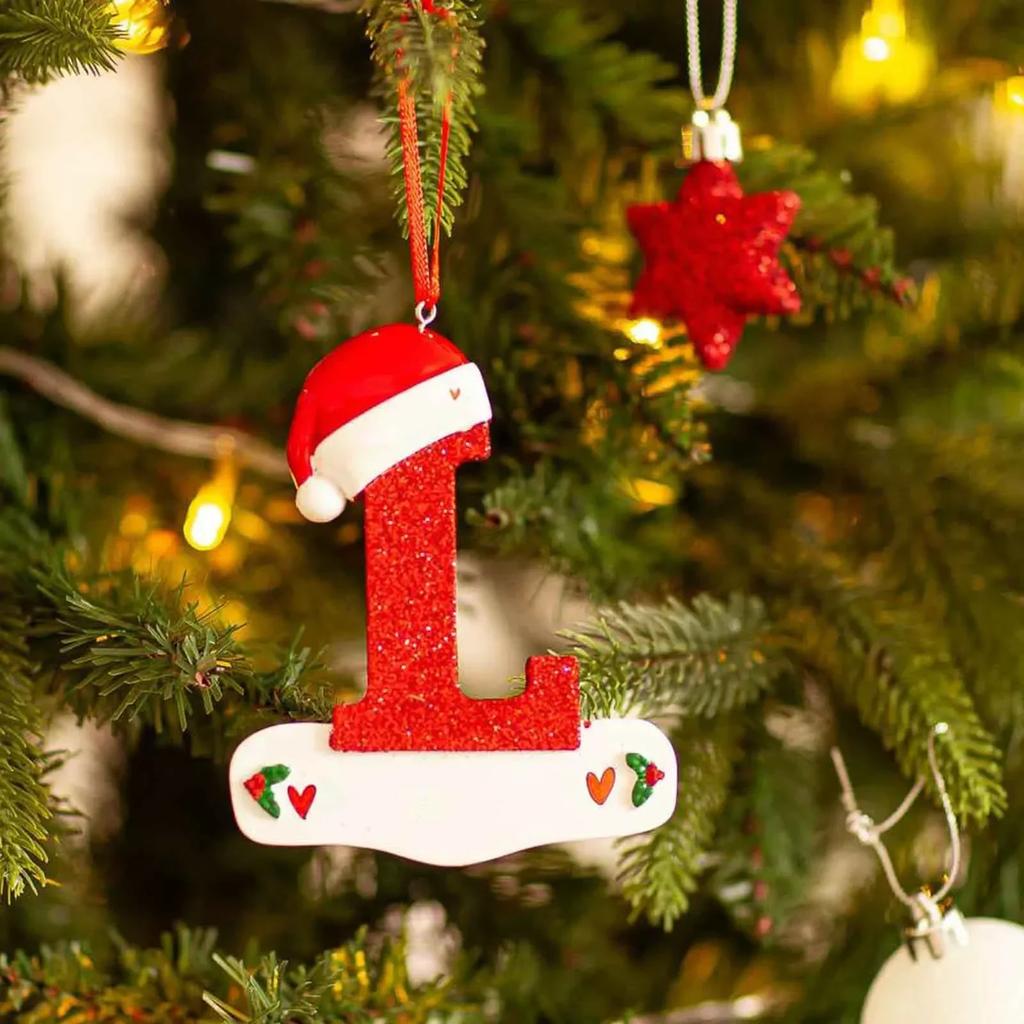 DIY Christmas Tree Decoration, Letter Pendant, 26 Letters, Home Holiday, Xmas Ornament, New Year, Nativity Decoration