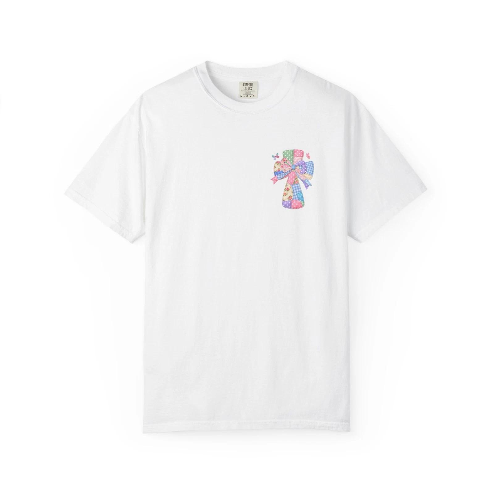 Just Be Who God Made You To Be T shirt | Floral Patchwork Cross Design 3XL