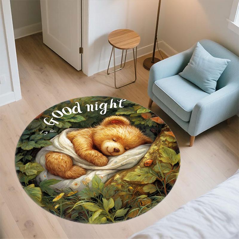 Cartoon pattern round rug,Carpet Rug for Living Room Bedroom Playroom ,Non-slip Floor Mat,Holiday Gifts and Birthday Gifts.