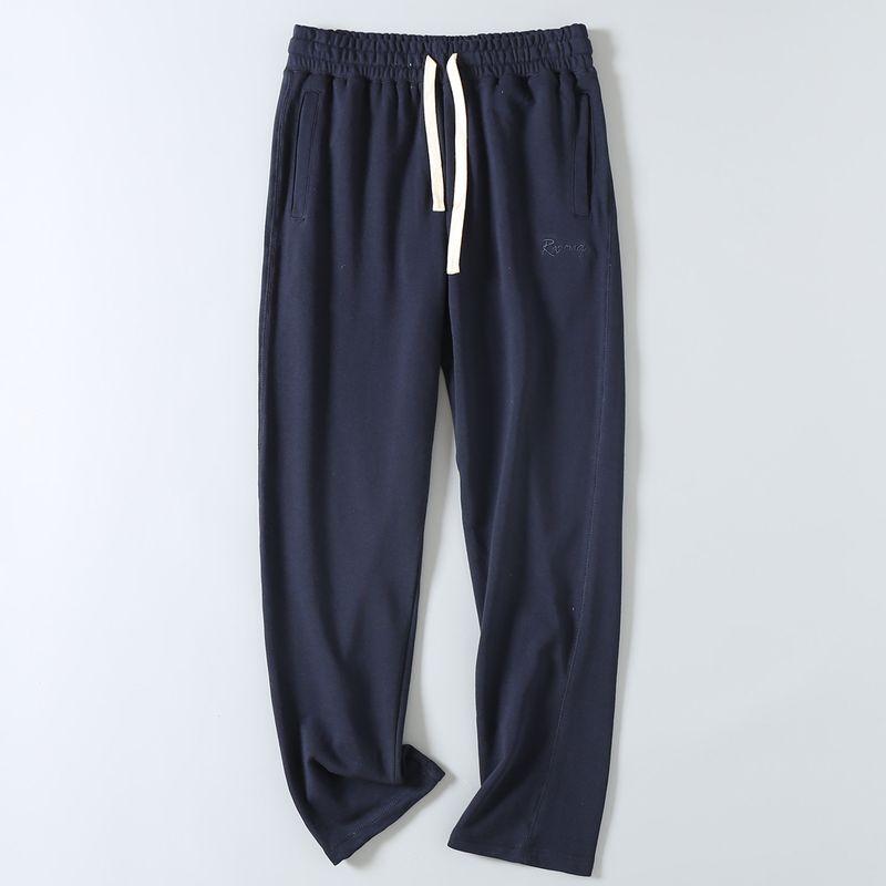 Export Export Tail Goods Japanese Style Simple Drawstring Elastic Waist Terry Cotton Loose Sports Casual Pants Sweatpants Men's Trousers