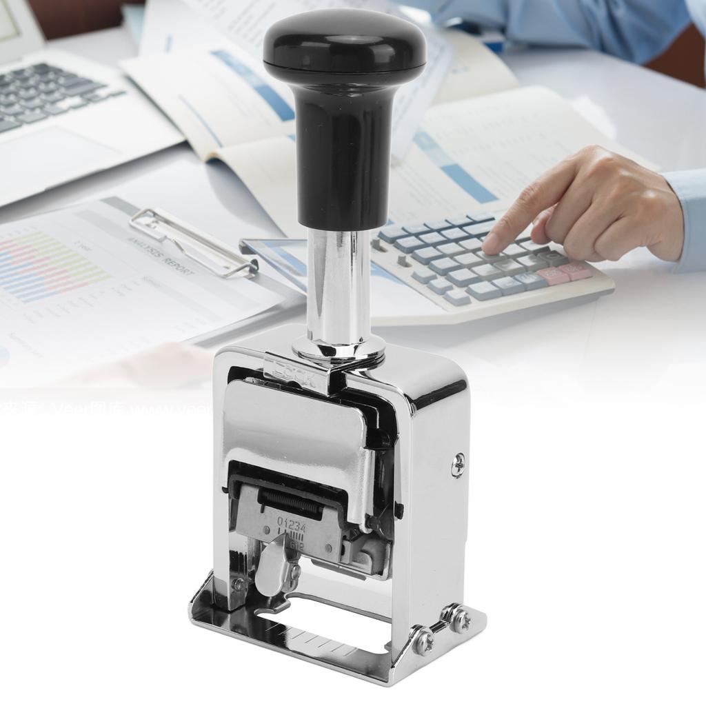 Number Stamp Zinc Alloy  Automatic Jump Number Self Inking 5 Digit Number Stamp Machine for Ban