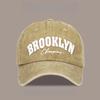 Embroidered Stitching Baseball Cap For Big Head Brooklyn City Style Oversized Adjustable Adjustable Snapback Urban Streetwear Cotton Unisex Dad Hat