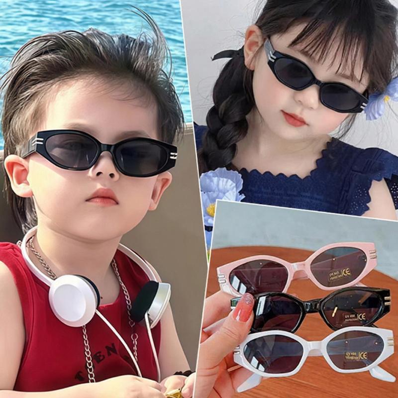 Korean Fashion Children's Cat Eye Sunglasses For Boys And Girls Sunscreen Cute Baby Shades For Kids UV Resistance 3-12 Year