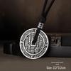 Mountain Ghost Flower Bronze Pendant: Men's Retro Coin with Adjustable Ethnic Style Buckle.