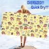 Anime Crayonshinchan Print Beach Towel, Large Soft Quick Dry Towel for Beach Camping Swimming