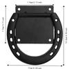 2 Set Anelli per Legare Cavalli Rivestiti in Nero Anelli per Legare a Ferro di Cavallo in Acciaio Gancio Resistente per Legare Cavalli FBox Cavalli