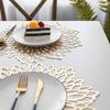 2Pcs  PVC Hollow Insulation Coaster Pads Table Bowl Mat Home Christmas Decor Heat Resistant Flower Shape Placemat for Dining Table