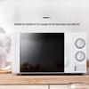 Compact Energy-Efficient Microwave: Quick Heat, Mechanical Knob, Turntable, Steaming & Baking, 2025L Capacity