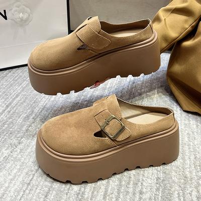 2025 New Suede Thick Platform Boots Designer Slipper Casual Flats Slide Female Walking Fashion Loafers Winter Ankle Boots Women