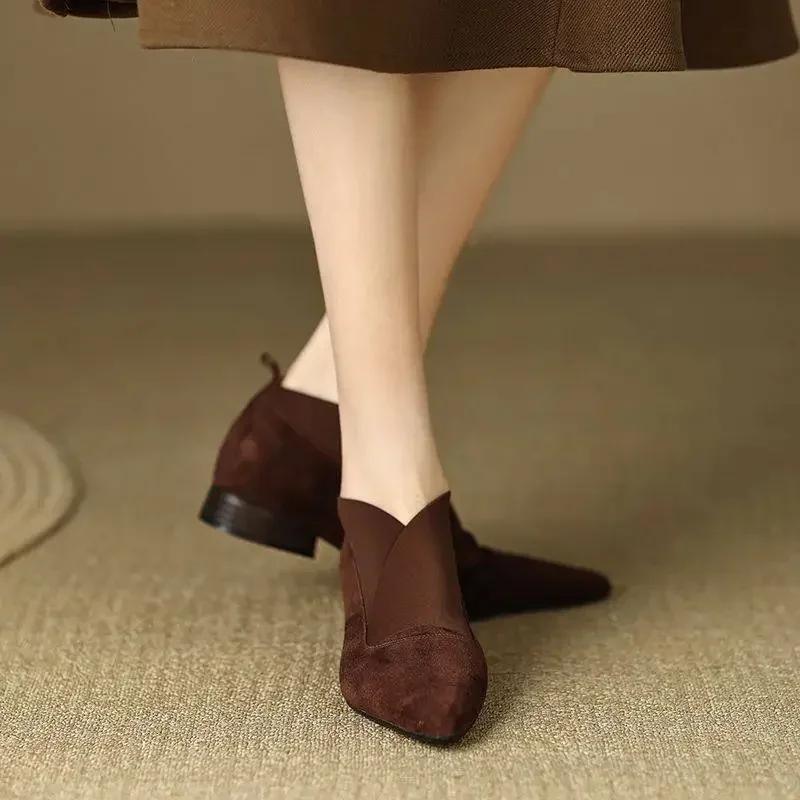 Women's Loafers Luxury Elegant Artificial Leather Casual For Women 2025 Comfortable Outdoor Fashion Low Heels Pointed Toe Shoes