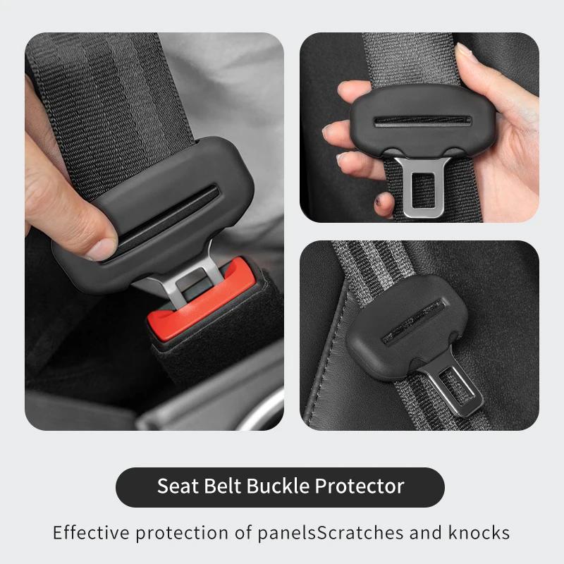 2025 Hot Silicone Car Seat Belt Buckle Cover For BMW G30 G20 F30 F10 G01 X1 X2 X3 X4 X5 X6 X7 Anti-Scratch Auto Safety Belt Clip