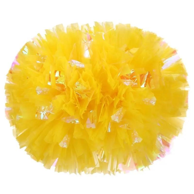 Rainbow Matte Pom Poms Colorful Hand Flowers Cheer Props Sports Meeting Accessories Aerobics Dance Ornaments Vivid Stage Tools