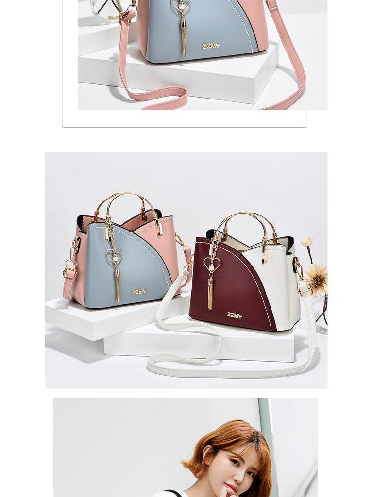 2025 Women's Trendy Korean Style Color Block Handbag, Large Capacity Single Shoulder Crossbody Bag