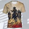 Sommer Herren Freizeit Mode Kreativ Lässig Täglich T-Shirt Locker Lässig T-Shirt 3D Digital Farbe Gedrucktes T-Shirt