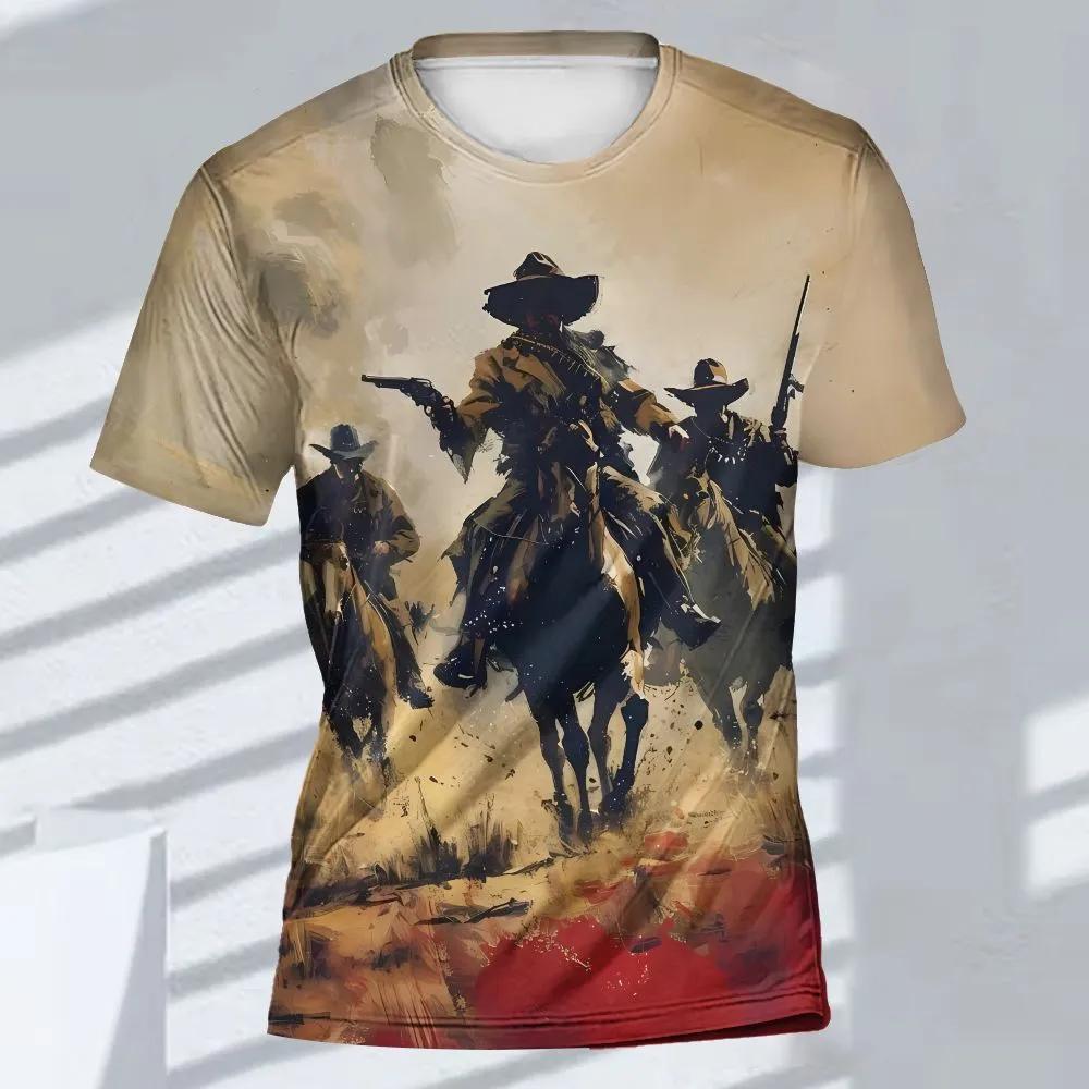 Sommer Herren Freizeit Mode Kreativ Lässig Täglich T-Shirt Locker Lässig T-Shirt 3D Digital Farbe Gedrucktes T-Shirt