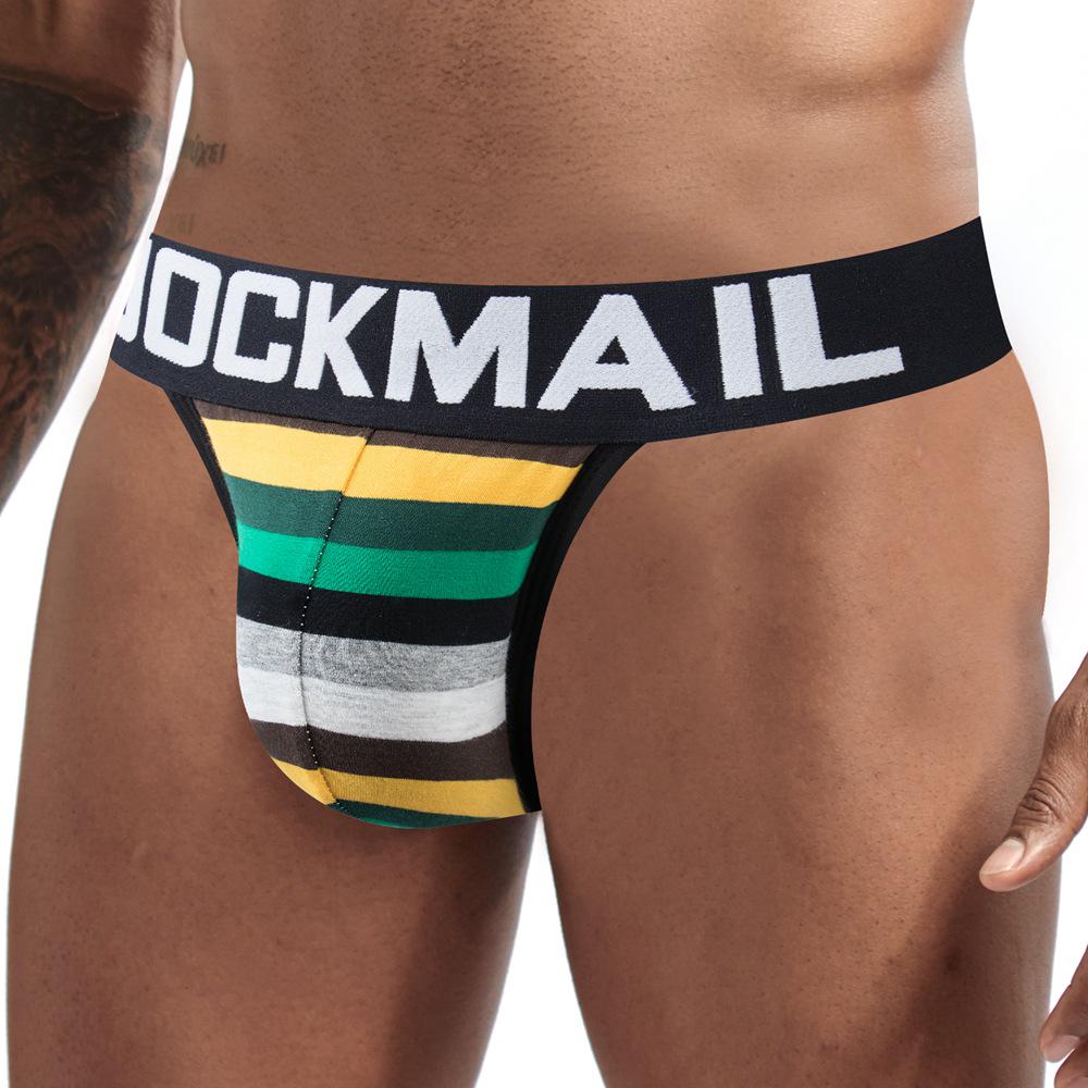 JOCKMAIL Mutande Uomo a Strisce Arcobaleno Vita Bassa in Cotone