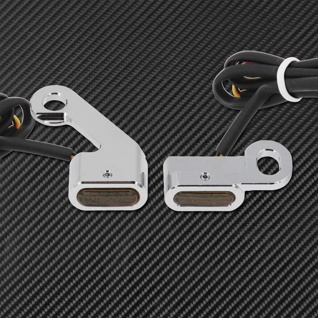 HDBUBALUS LED Turn Signal Indicator for Harley Touring Softail Slim FLS (B Chrome)