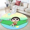 Chibi Maruko‑chan2 Round Area Rug,Carpet Rug for Living Room Bedroom Sofa Playroom Decor,Non-slip Floor Mat
