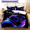 3pcs Custom Name Cartoon Michael Jackson Bedding Set Duvet Cover Closure Includes 1 Duvet Cover & 2 Pillowcases for All Seasons Bedroom Decor