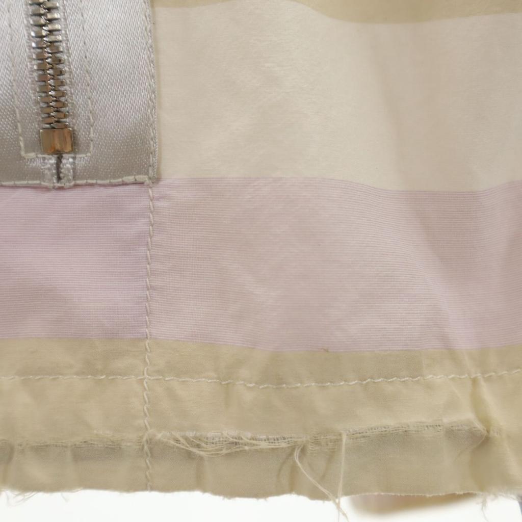 Jil Sander Silk Blend Made In Italy Border Pattern Long Sleeve Zip Hoodie Women Used