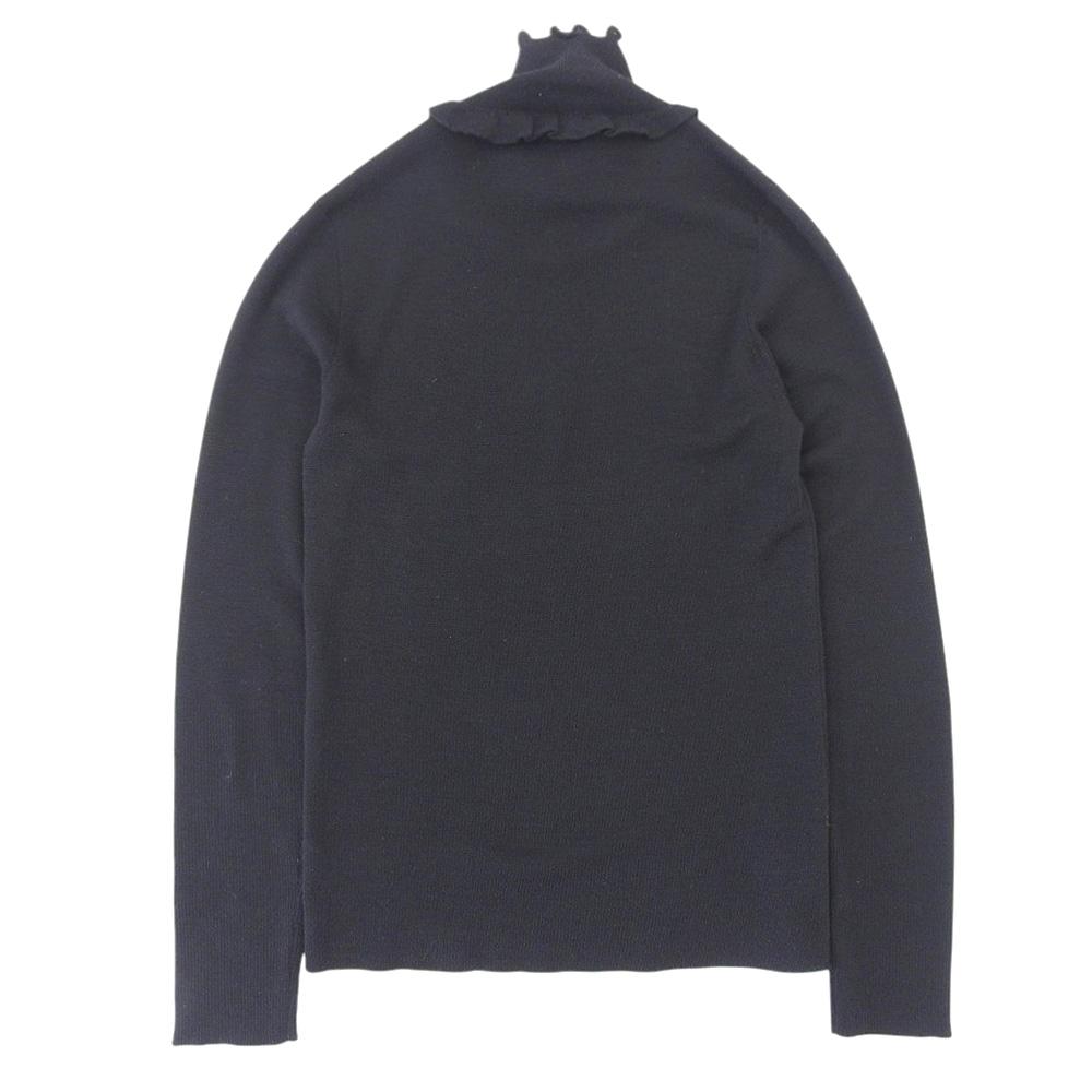 Giorgio Armani Beautiful Wool Cashmere Ruffle Knit Sweater Top for Women, Black, Size 38, 2018, 6ZAMB4 AMC5Z Tops 38 blackUsed