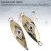 2pcs Fish Eye LED Fishing Lures Lighted Fishing Spoons Underwater Bait Flasher Deep Drop Light for Saltwater Freshwater White Light