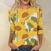 Long Sleeve Shirts for Women Casual Sunflower Print Womens Long Sleeve Tops Comfortable Long Sleeve Tops for Women Soft Womens Long Sleeve T Shirts