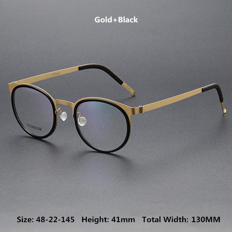 Dänisches Design Optische Brillenbügel Herren 9704 Luxusmarke Reines Titan Brillenbügel Damen Korrektionsbrille Lesebrille