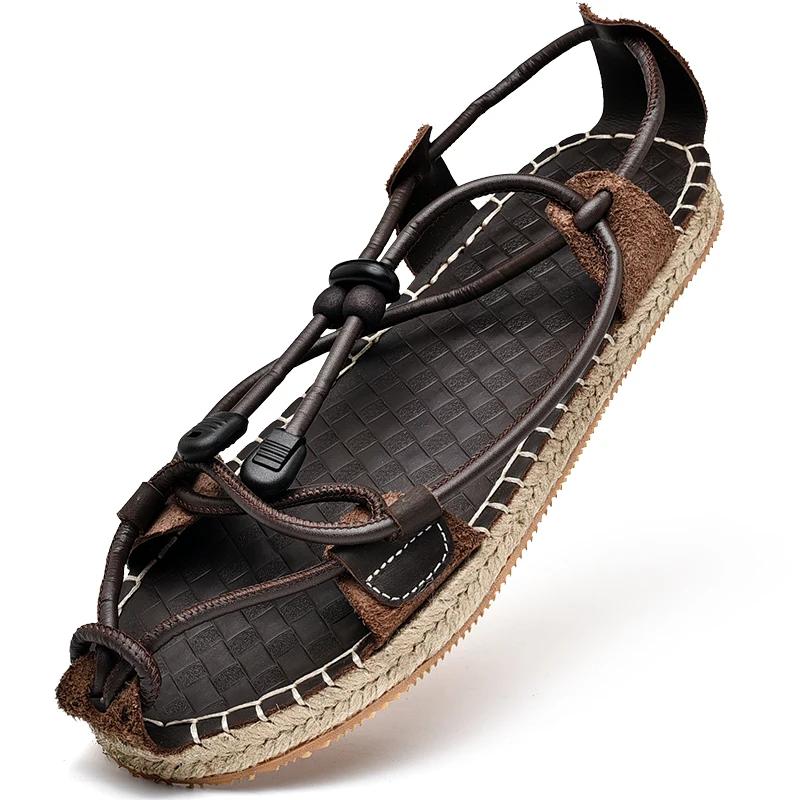 Fashion Gladiator Design Men Sandals Personality Summer Flats Leisure Beach Holiday Shoes Outdoor Male Casual Sandals Men's Flip Flops