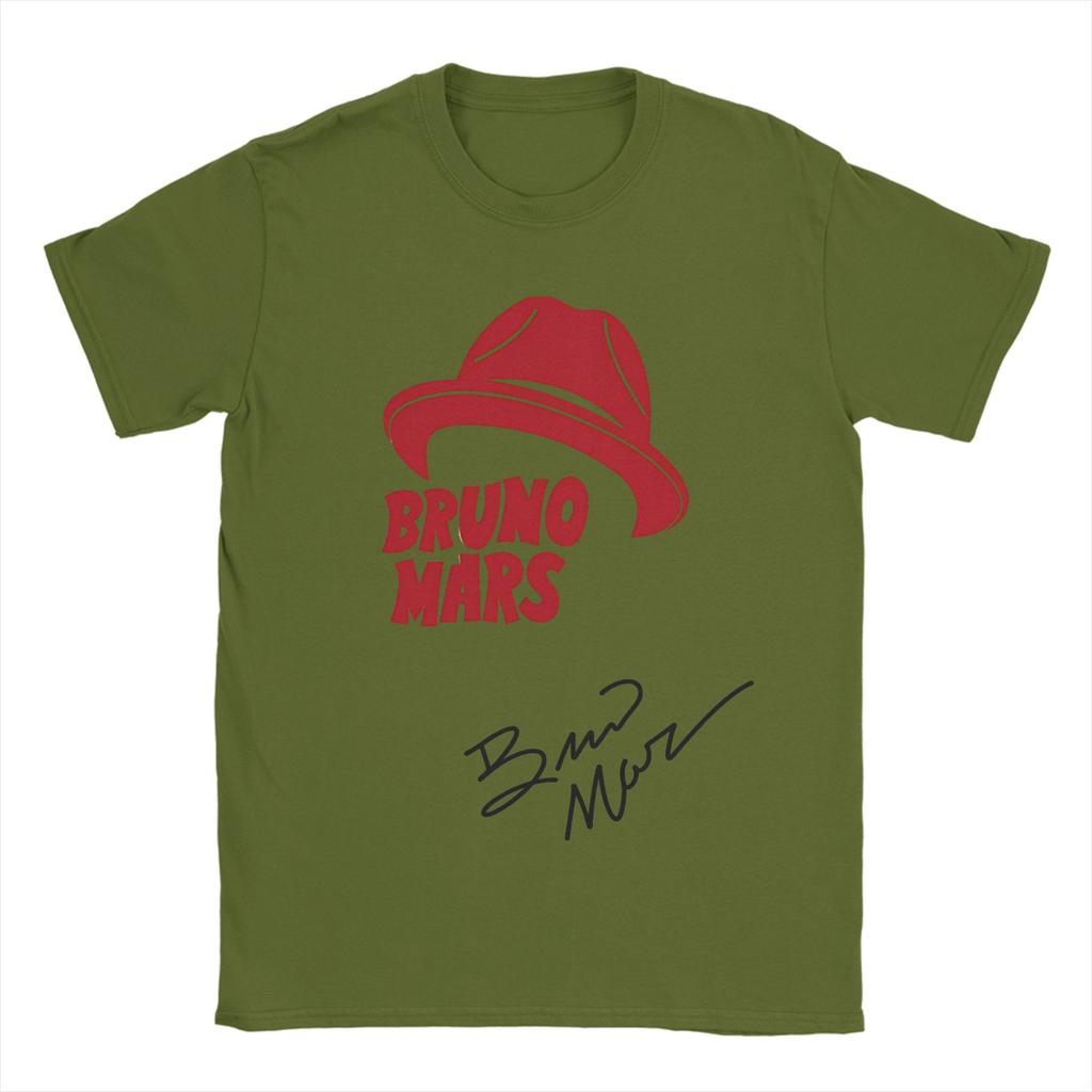 Bruno Mars The Romantic Tour 2026 100 Cotton TShirt For Men Summer Vintage TShirts ONeck Hippie Tees Oversized Wholesale Tops