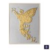 Abstract golden foil poster with butterfly and angel, modern home decor, canvas, painting, minimalist art poster and prints for the living room