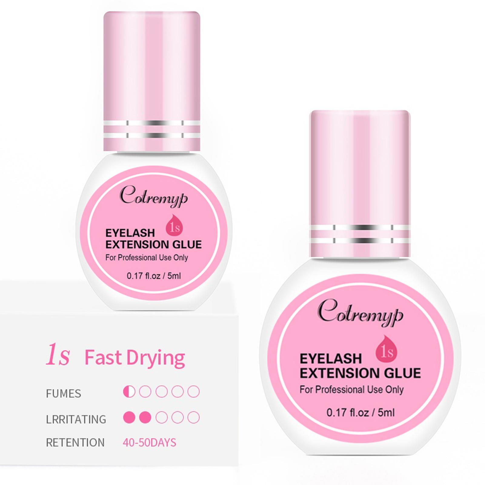 Quick-Drying Eyelash Glue Waterproof Long-Lasting Eyelash Glue for Home Beauty Salon Makeup Tool розовый