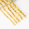 Vietnamese Sand Gold Necklace for Men, Hexagonal Buddhist Beads Solid Chain, Long-lasting Colorfast Gold and Copper Accessories
