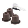 3 stuks Navulbare Herbruikbare Koffiecapsulefilters voor Nespresso Machine