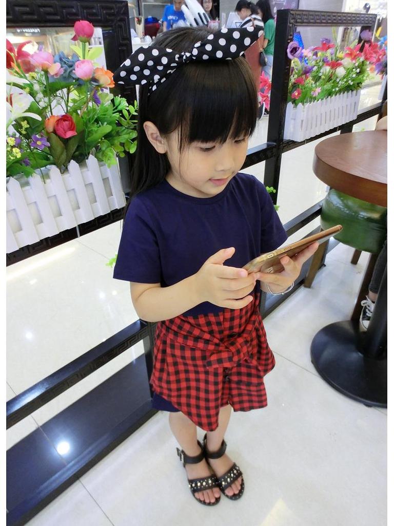Korean Style Mother-Daughter Plaid Patchwork Dress - Summer 2022 Collection