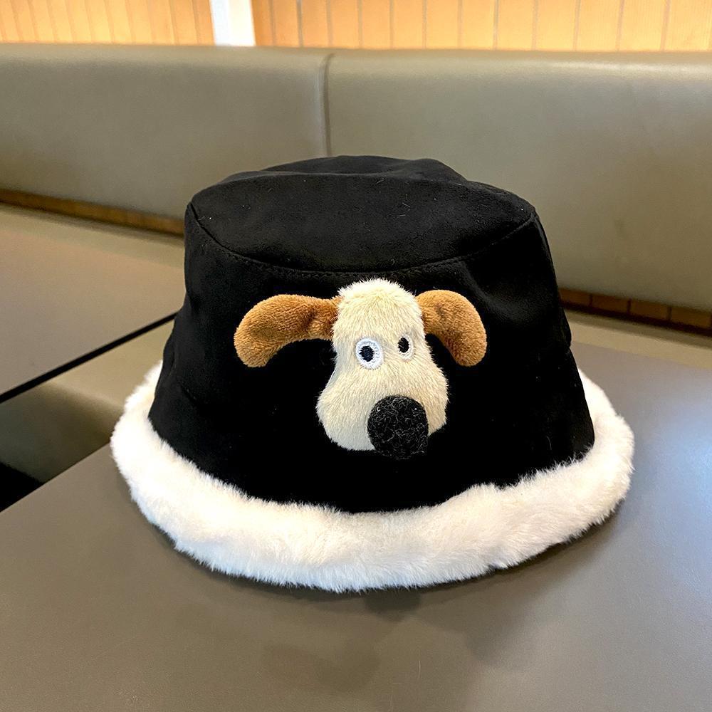 Childrens Winter Dog Print Fisherman Hat With Plush Lining For Baby Girls And Boys