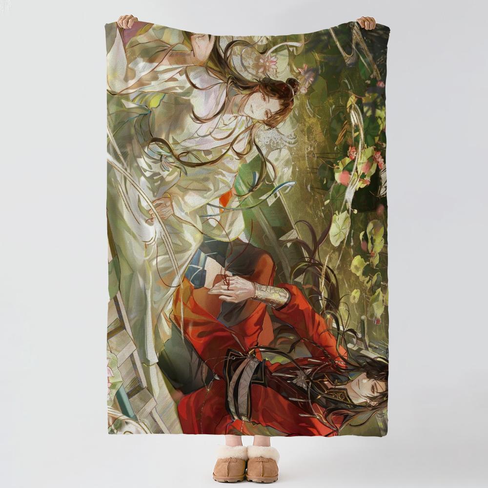 Anime H-Heaven Officials Blessing-g Throw Thick Comfort Flannel Quilt, Multi-scene Use Indoor Outdoor Daily Nap