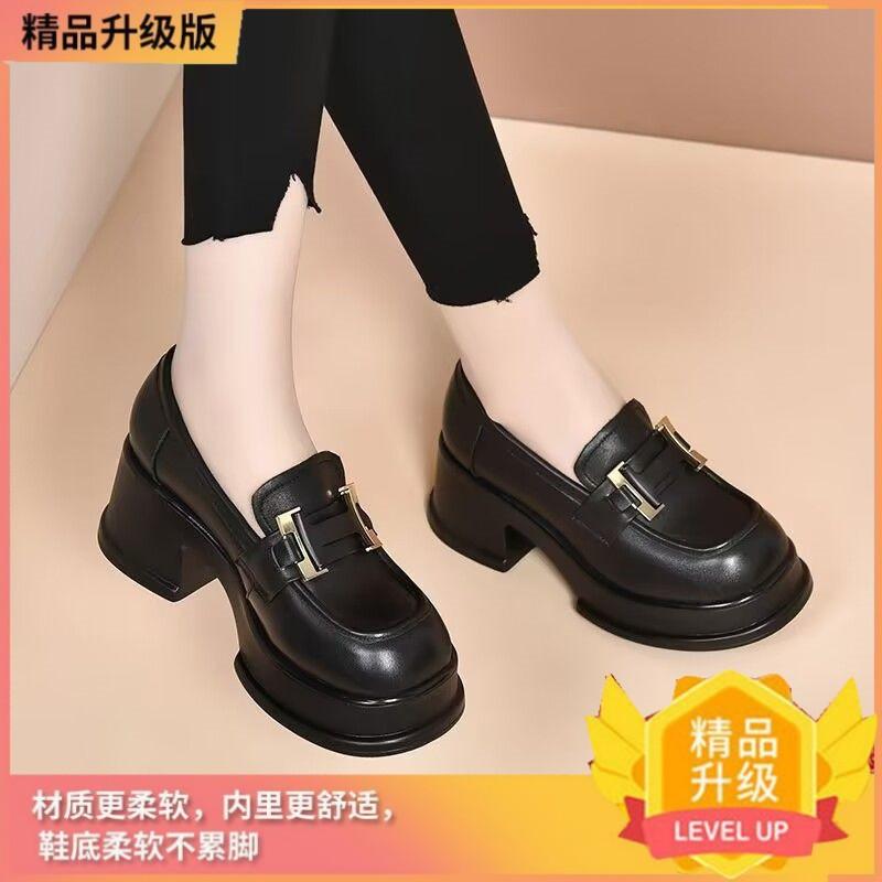 British style platform small leather shoes 22 new spring small height increase single shoes small leather shoes