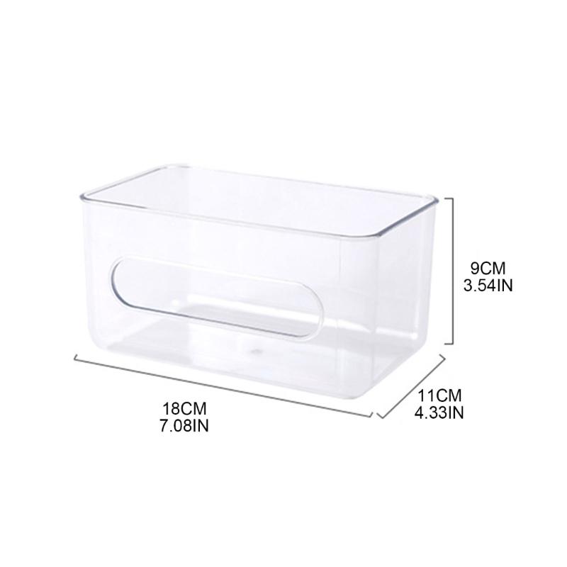 Acrylic Wall-mounted Tissue Box Punch-free Bathroom Toilet Face Towel Roll Paper Multi-functional Storage Roll Holder
