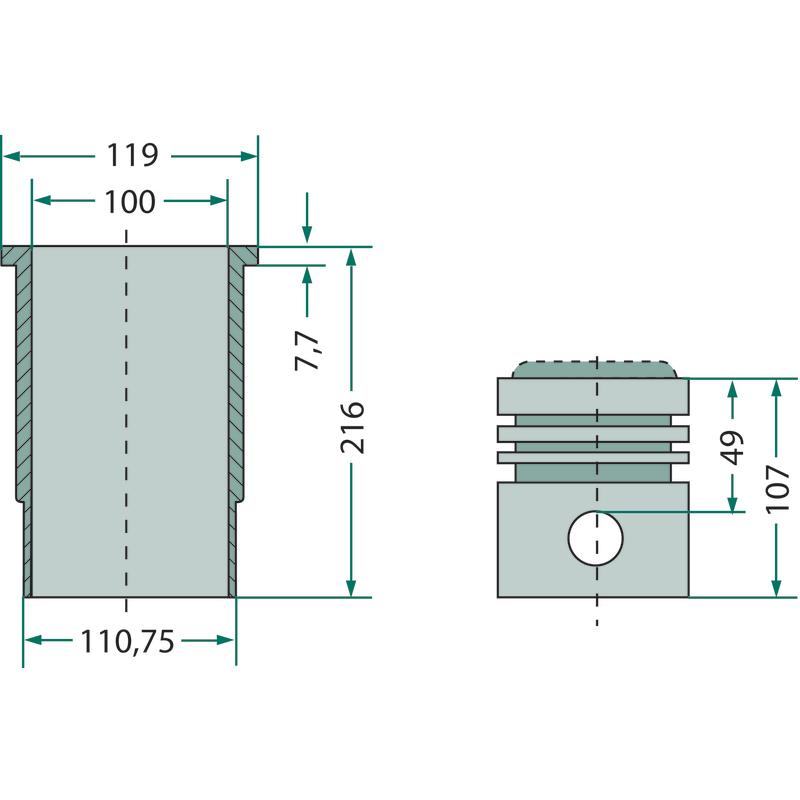 CASE IH 3218461R95 engine piston repair kit