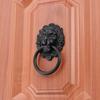 6pcs Gold/black Lion Head Door Knocker 65*110MM Decorative Front Door Knocker Antique Lion Door Ring Pull Handle Knob with Screw