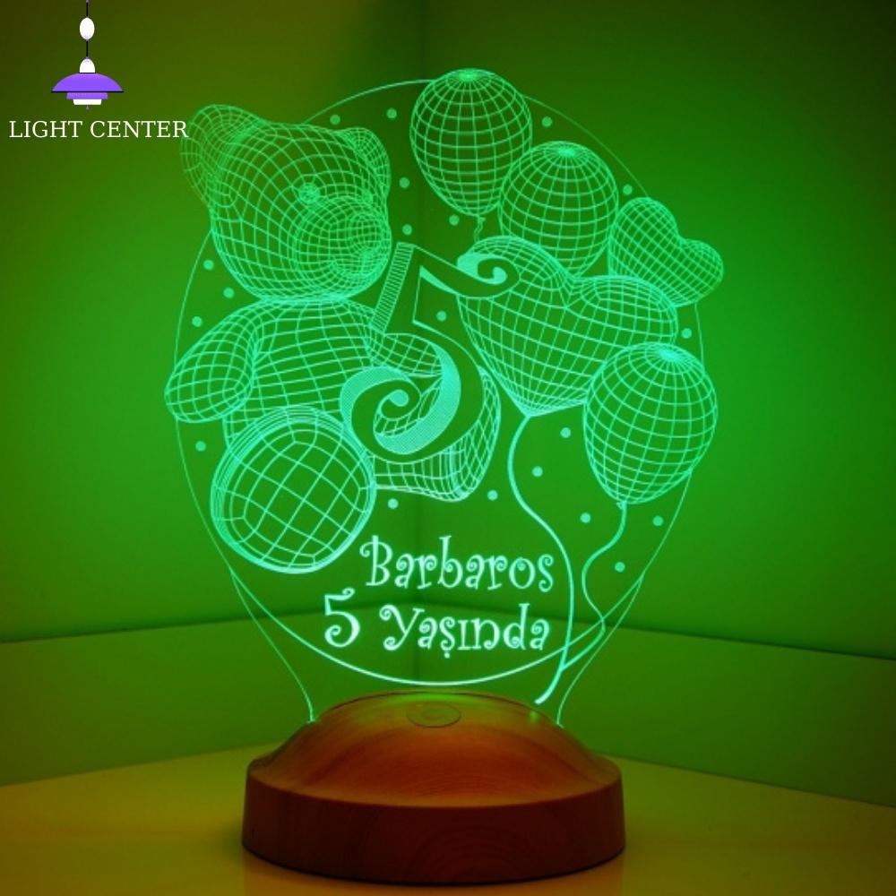 3D Customizable/ Birthday Themed Night Lamps Kids Aesthetic Room Decor Friendship Lamp Desk Decor Gift Box