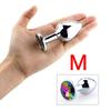 1pcs Smooth Metal Anal Plug, Buttplug, Stainless Steel+Crystal Jewelry Anal Sex Toys for Women Men